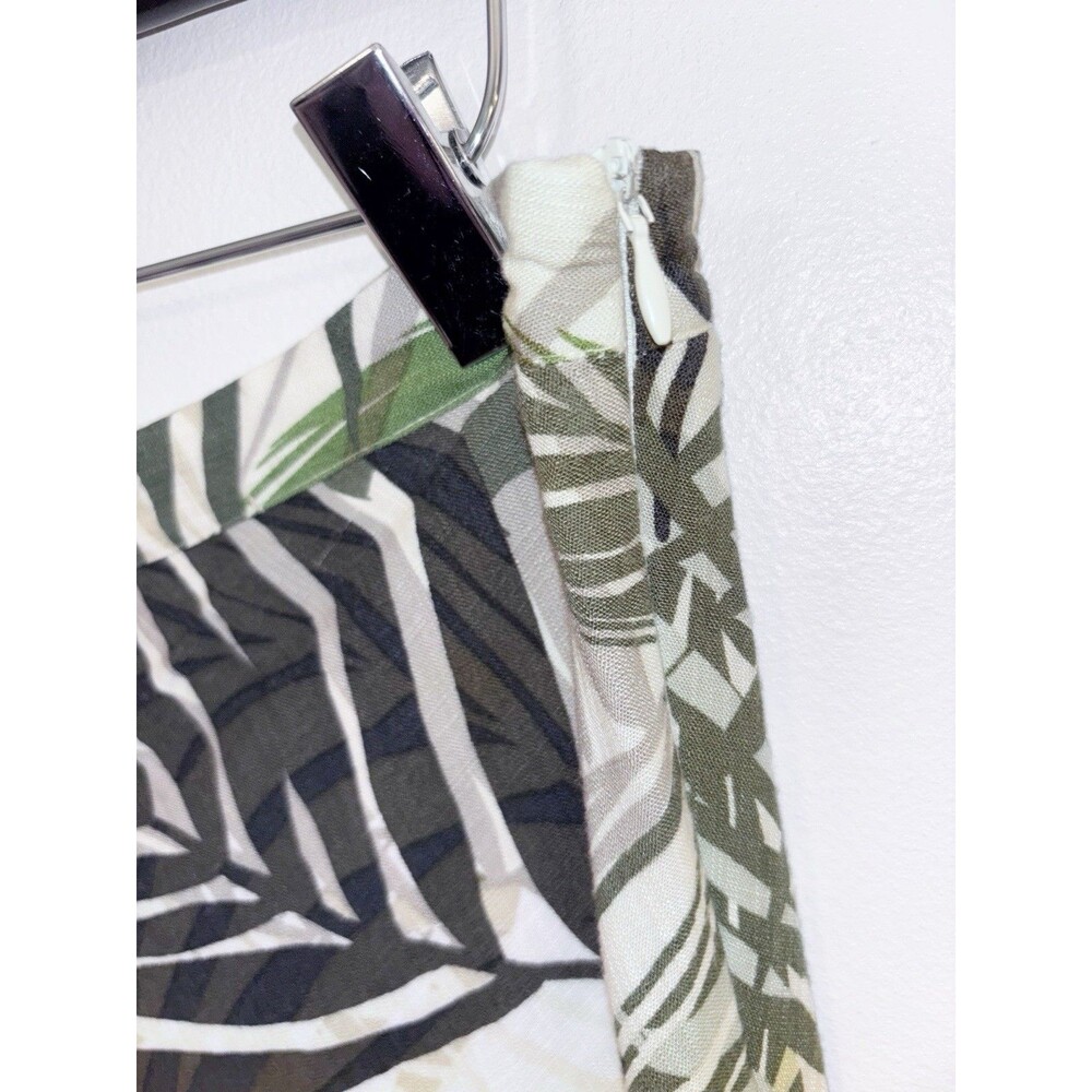 Zara Green Tropical Print Maxi Skirt Size Small - Picture 4 of 5